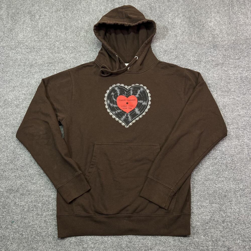 Sabrina Carpenter Emails I Can’t Send Tour Hoodie Brown Size Small